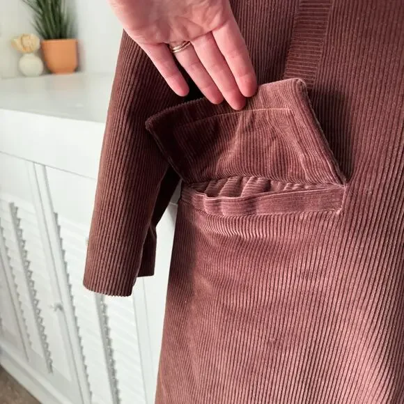 Vintage 70's Sears Men's Brown Corduroy Cotton Wool Country Coat Size 44 - Picture 4 of 8
